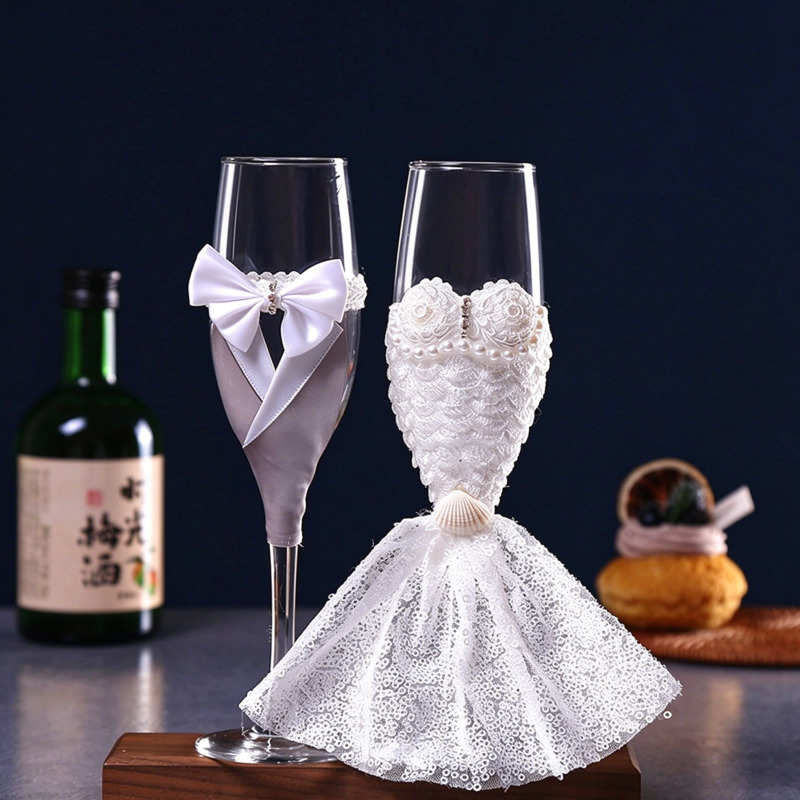 Wedding Champagne Flutes Set B - Home Bar Set ulasan dan harga