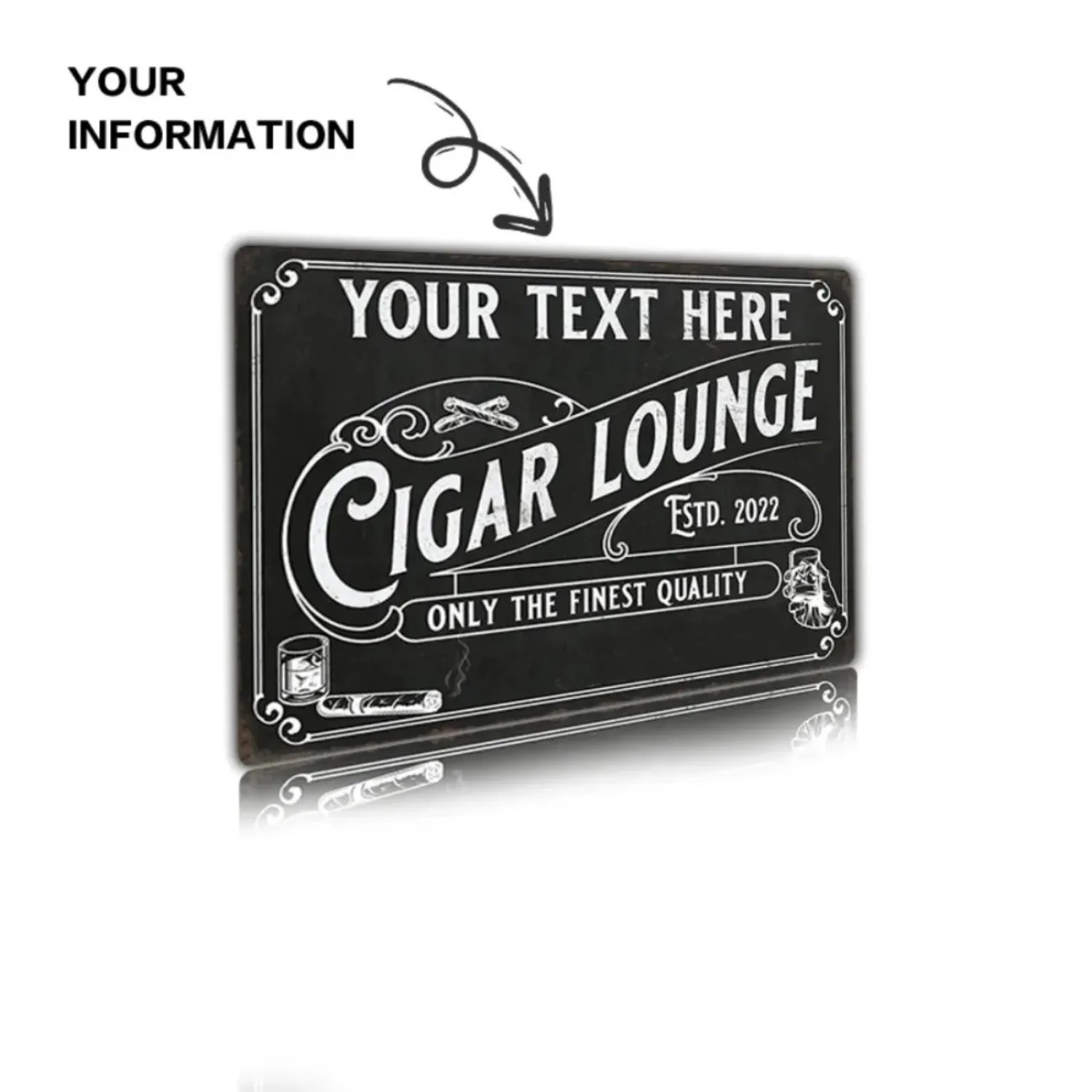 CIFbuy Customizable Cigar Alum - Home Bar Lounge ulasan dan harga
